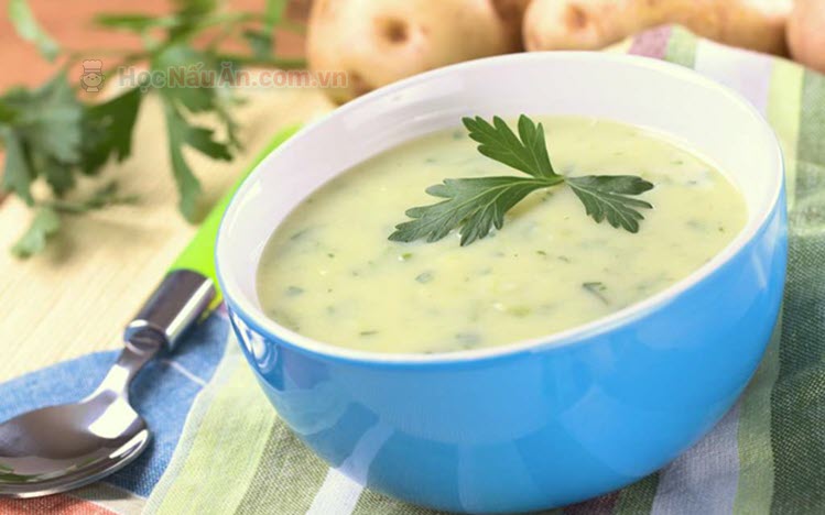 Cách nấu xúp Khoai tây - Đậu xanh - Cá hồi